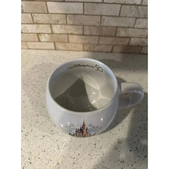 Walt Disney World 50th Anniversary Holographic Cinderella Castle‎ White Mug - Picture 5 of 6